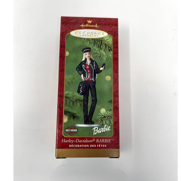Harley-Davidson Barbie Ornament Hallmark Keepsake Barbie Ornament 2000 - Picture 2 of 6